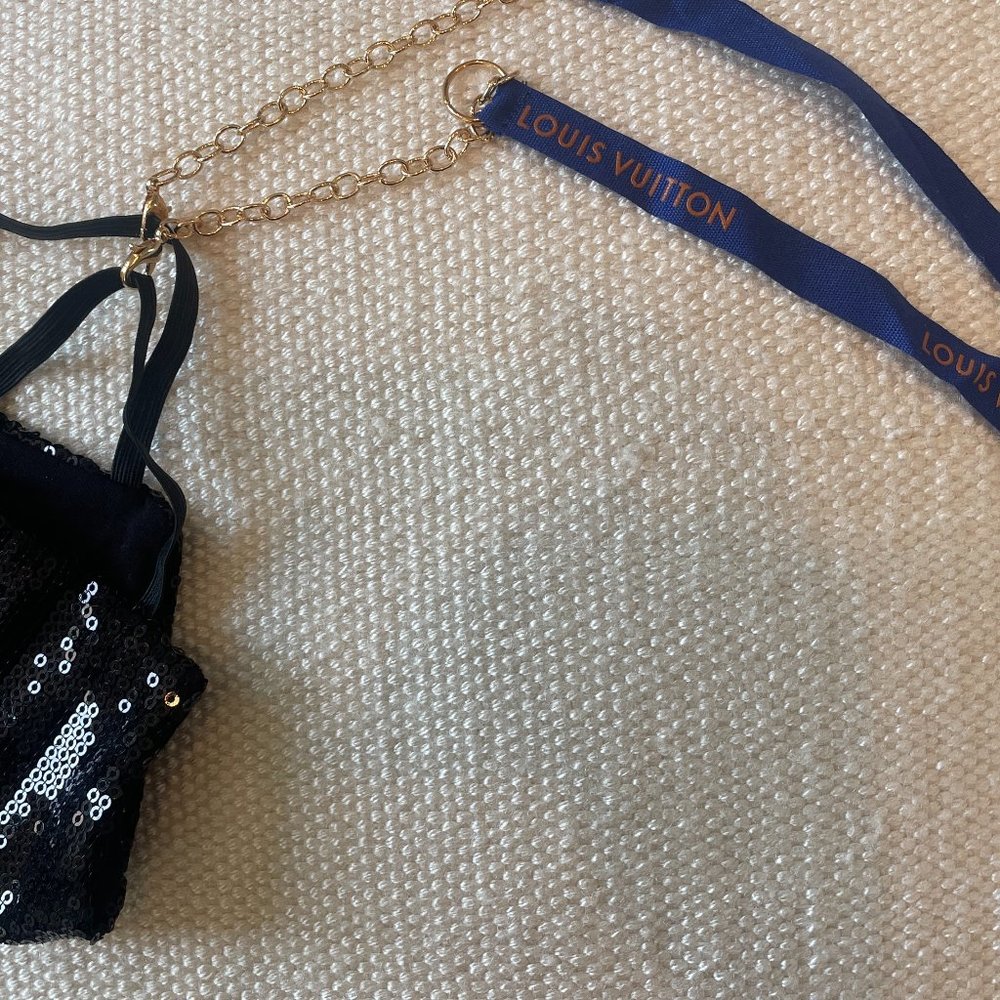 Handmade Mask Chain with Authentic Louis Vuitton Ribbon